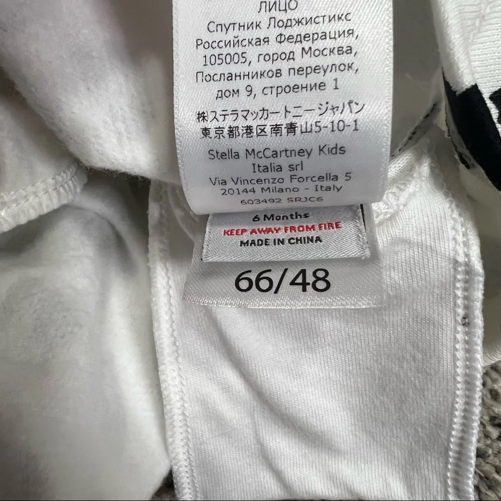 STELLA MCCARTNEY Baby White Fleece Spotty Dog Dress 6 Months - Picture 4 of 5